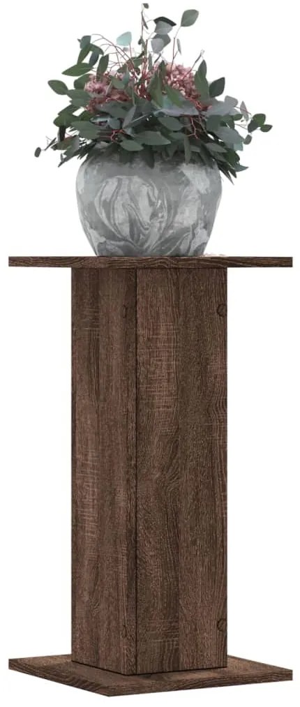 Supporti Per Piante 2 Pz Rovere Marrone 30x30x60 Cm Truciolato /