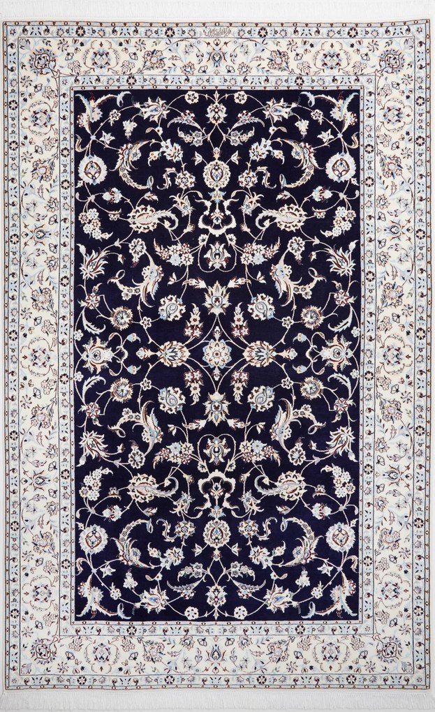 Nain Tappeto persiano 250 x 160 Blu (Iran) Annodato A Mano