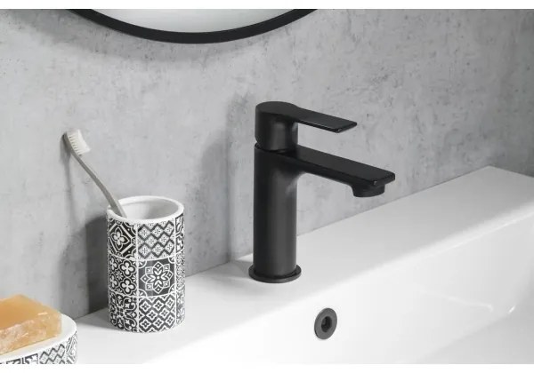 Sapho - Rubinetto del lavandino PAX 16,5 cm opaco nero