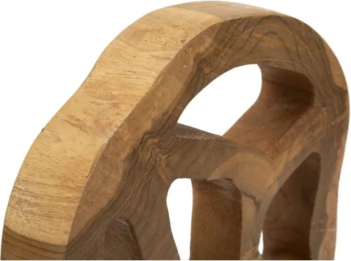 Scultura Lubang In Teak Riciclato Cm 18X10X27 (Pezzi Unici - Non Rip. In Serie)
