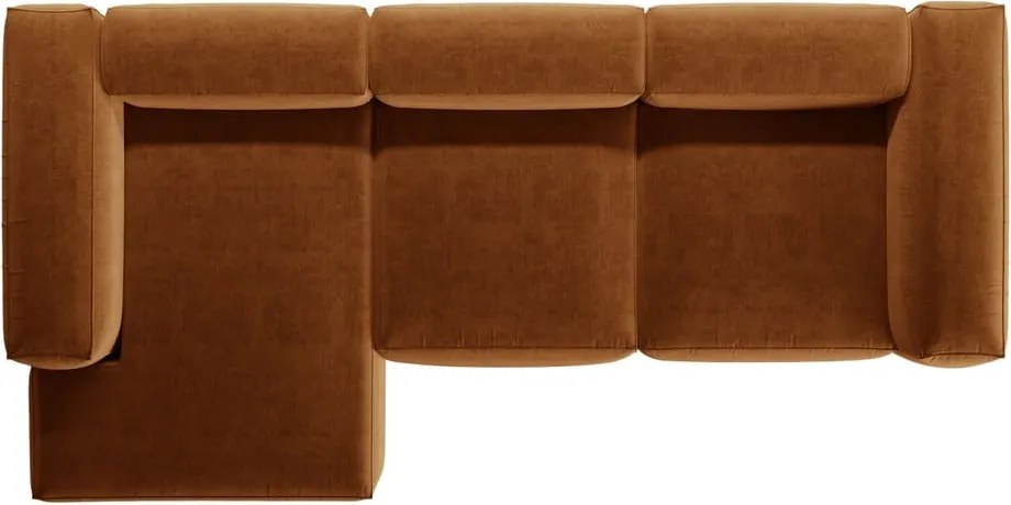 Divano angolare color mattone (con penisola a sinistra/con chaise lounge) Bergamo – Cosmopolitan Design