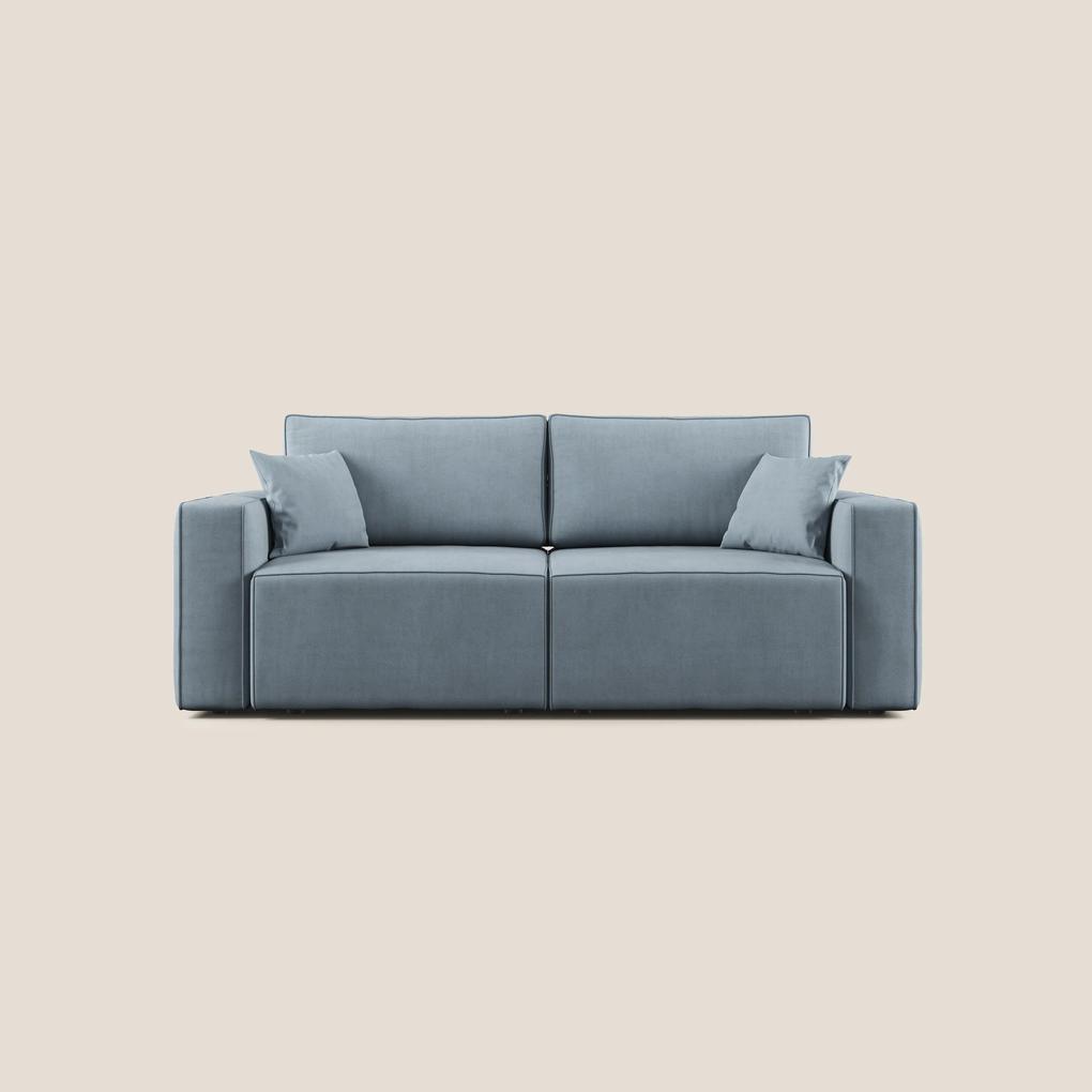 Morfeo divano con seduta estraibile in morbido tessuto impermeabile T02 carta da zucchero 215 cm