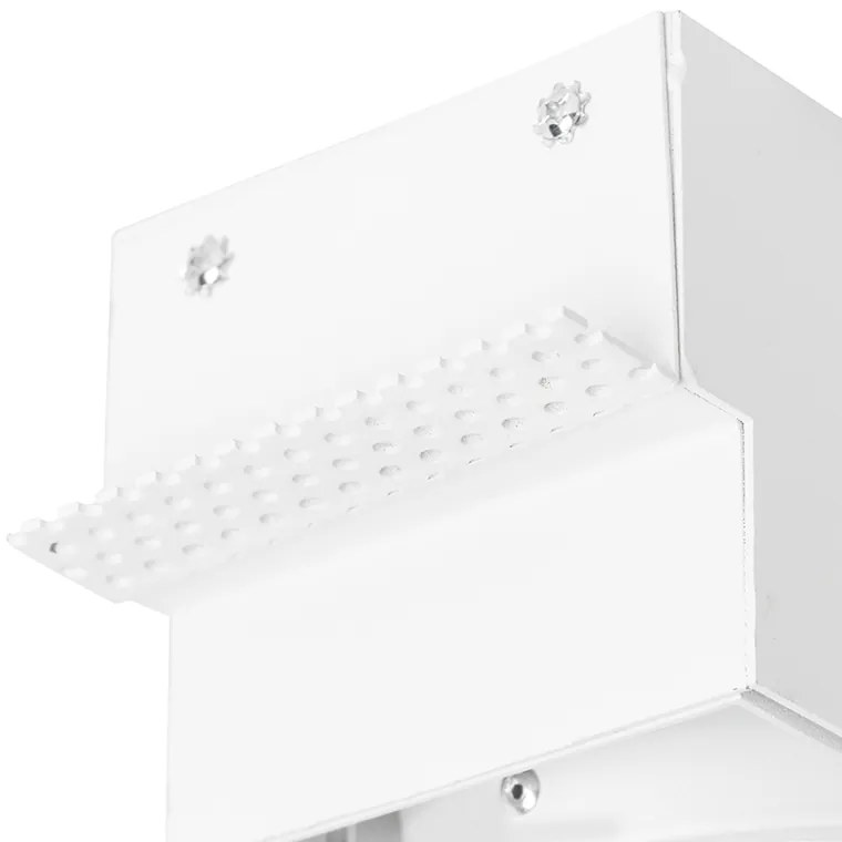 Faretto incasso bianco GU10 orientabile e inclinabile senza cornice 2 luci - Oneon