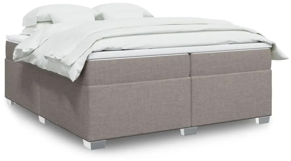 Giroletto A Molle Con Materasso Tortora 200x200 Cm İn Tessuto /