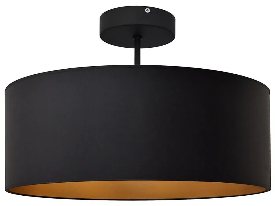 Lampadario a sospensione con supporto rigido ALBA 3xE27/15W/230V nero/oro