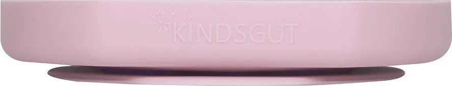 Piatto per bambini in rosa chiaro in silicone 19x20,5 cm – Kindsgut