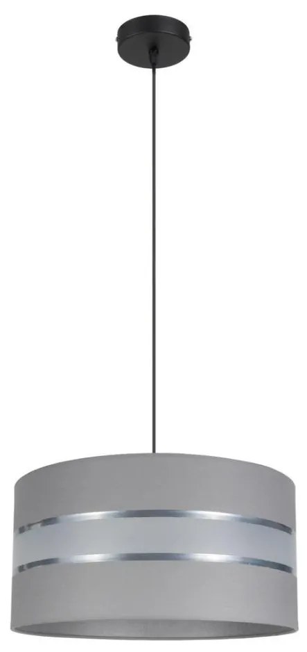 Lampadario su corda CORAL 1xE27/60W/230V d. 40 cm grigio