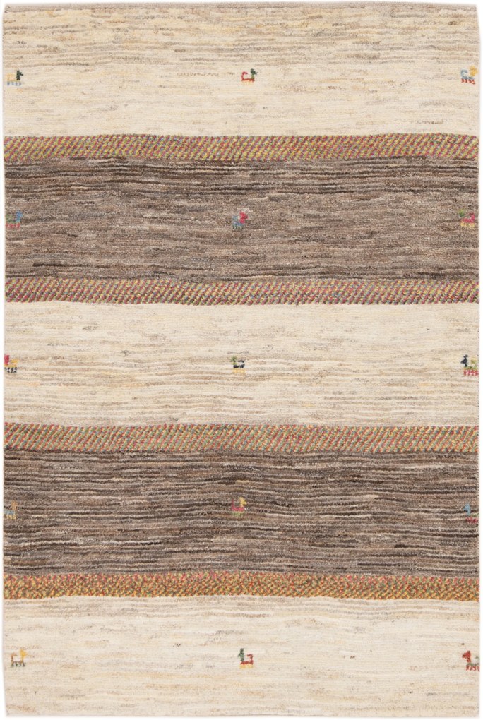 Gabbeh Tappeto persiano 100x150 Beige (Iran) Annodato A Mano