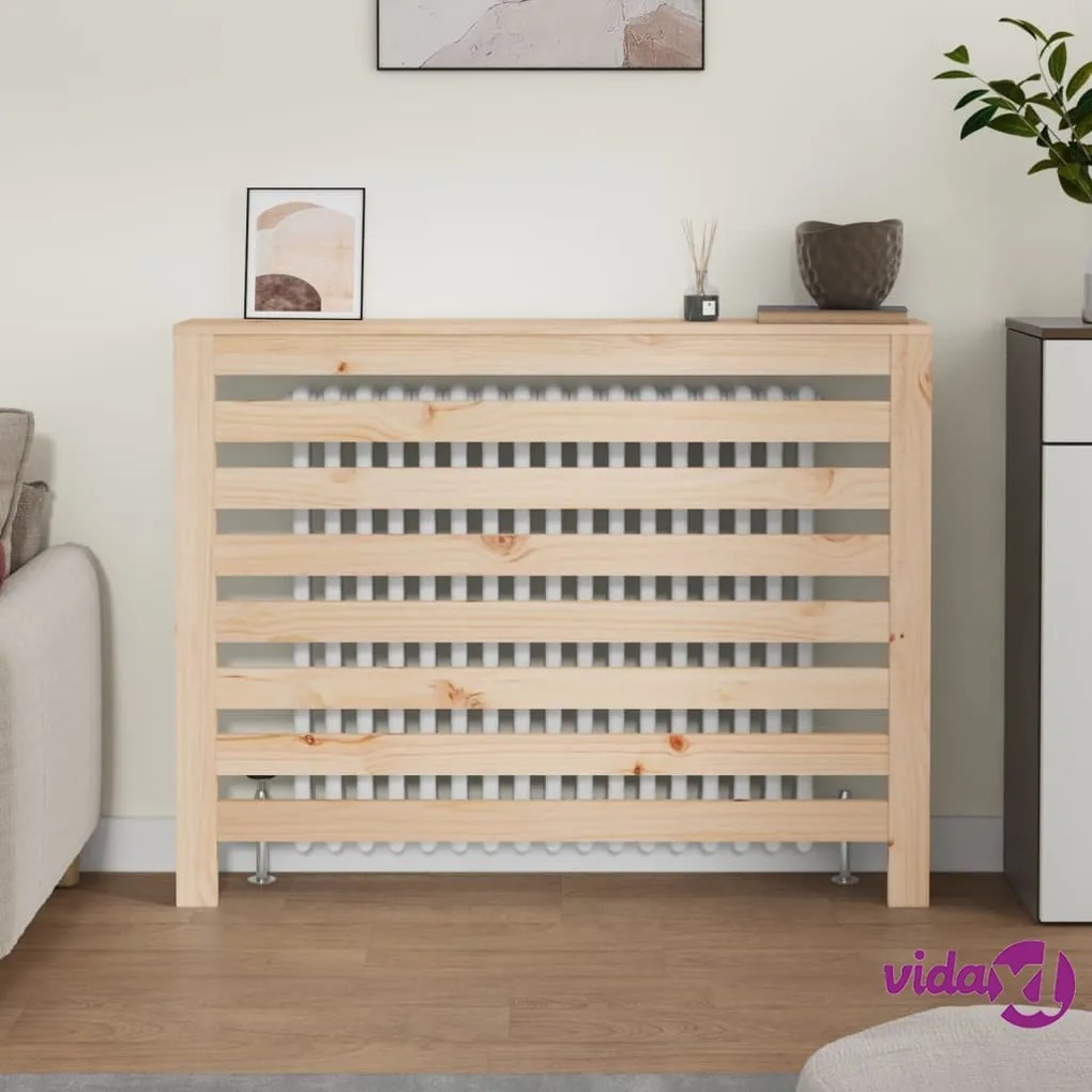 vidaXL Copertura Termosifone 108,5x19x84 cm in Legno Massello di Pino