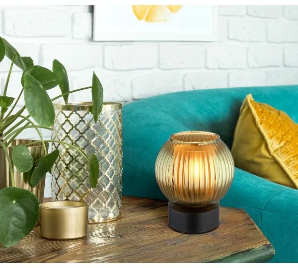 Globo 15638TG - Lampada da tavolo ZUMBA 1xE27/25W/230V diametro 15 cm verde