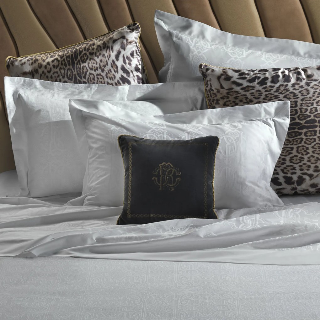 Completo Lenzuola in Raso Jacquard Logo-jacquard