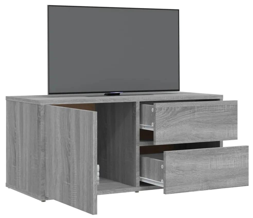 Mobile porta tv grigio sonoma 80x34x36 cm in legno multistrato