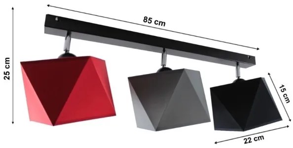 Lampadario a plafone DIAMENT 3xE27/60W/230V