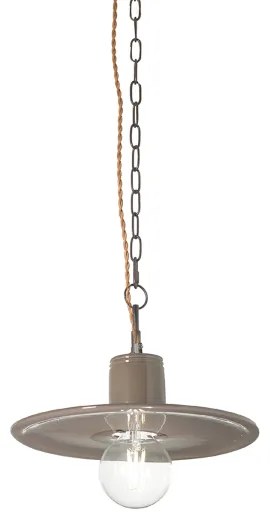 Lampada a sospensione LAND in ceramica smaltata D32 cm FANGO