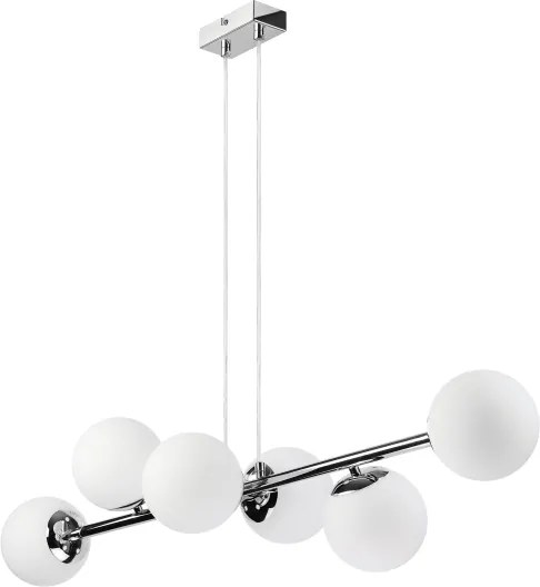 Brilagi - Lampadario a sospensione con cavo MALONY 6xE14/20W/230V cromo lucido