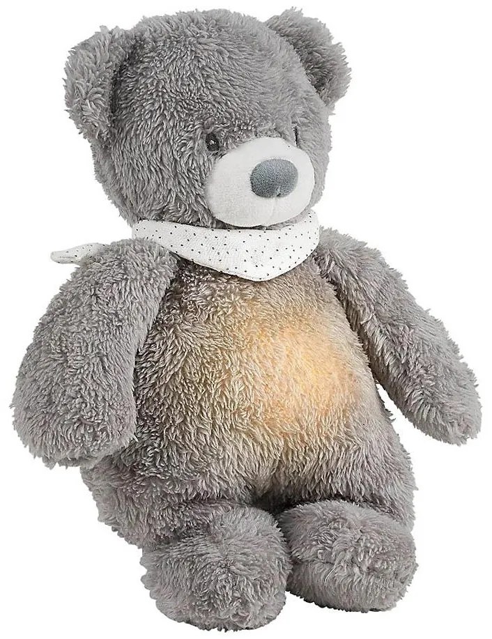 Nattou - Compagno di coccole con melodia e luce SLEEPY BEAR 4in1 grigio