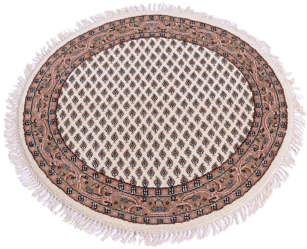 Mir Tappeto orientale 100 x 100 Beige (Indian) Annodato A Mano