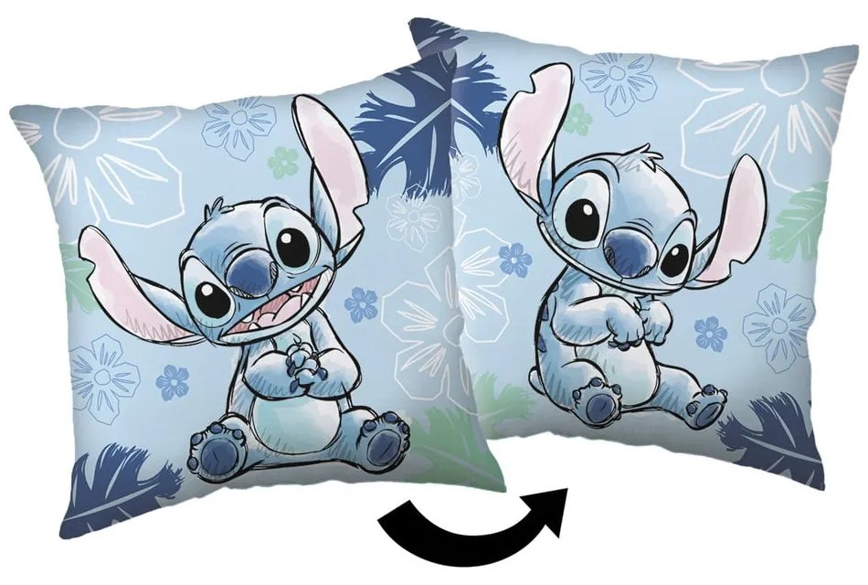 Cuscino per bambini in vello 40x40 cm Lilo and Stitch "Blue" – Jerry Fabrics