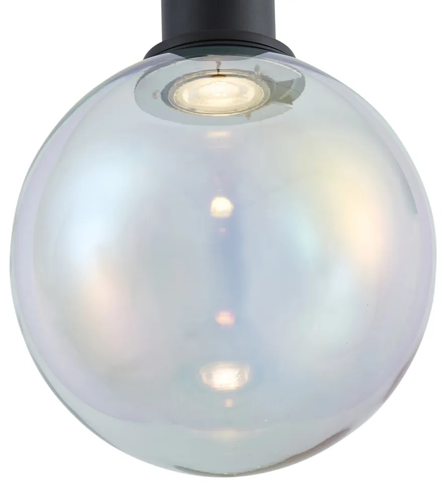 Lampada a sospensione di design nera con vetro arcobaleno 20cm - Mallon