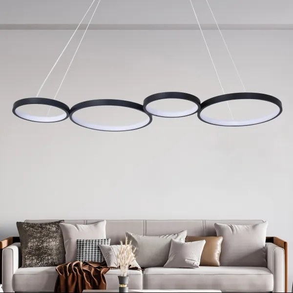 Lampadario LED a sospensione con filo FLAMENCO LED/42W/230V 4000K nero