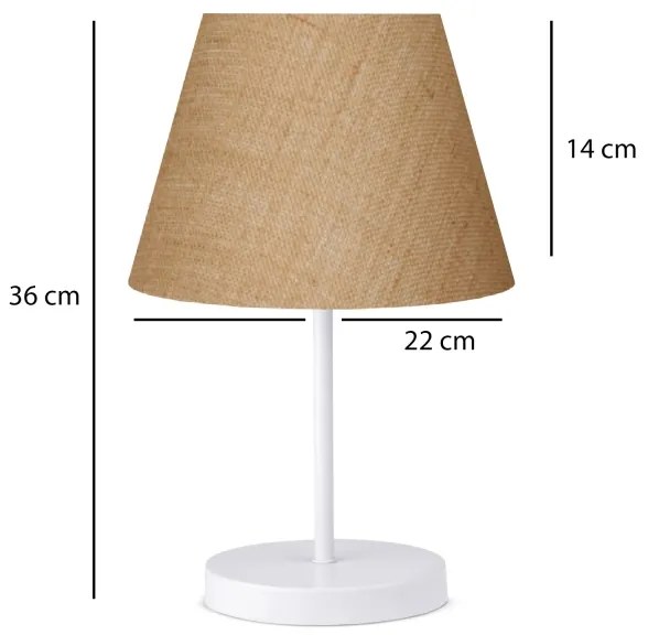 Lampada da tavolo AYD 1xE27/40W/230V marrone/bianca