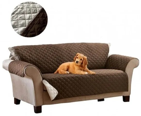 Trade Shop - Copridivano Double Face 2 Posti Per Animali Proteggi Da Peli 140 X 170 Cm