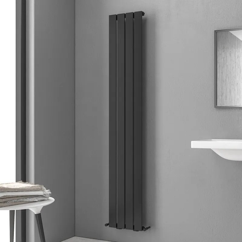 Termoarredo scaldasalviette 1800x310mm nero opaco Kam-370N - KAMALU