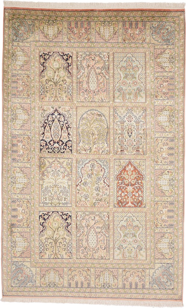 Cashmere Silk Tappeto orientale 130x200 (Indian) Annodato A Mano