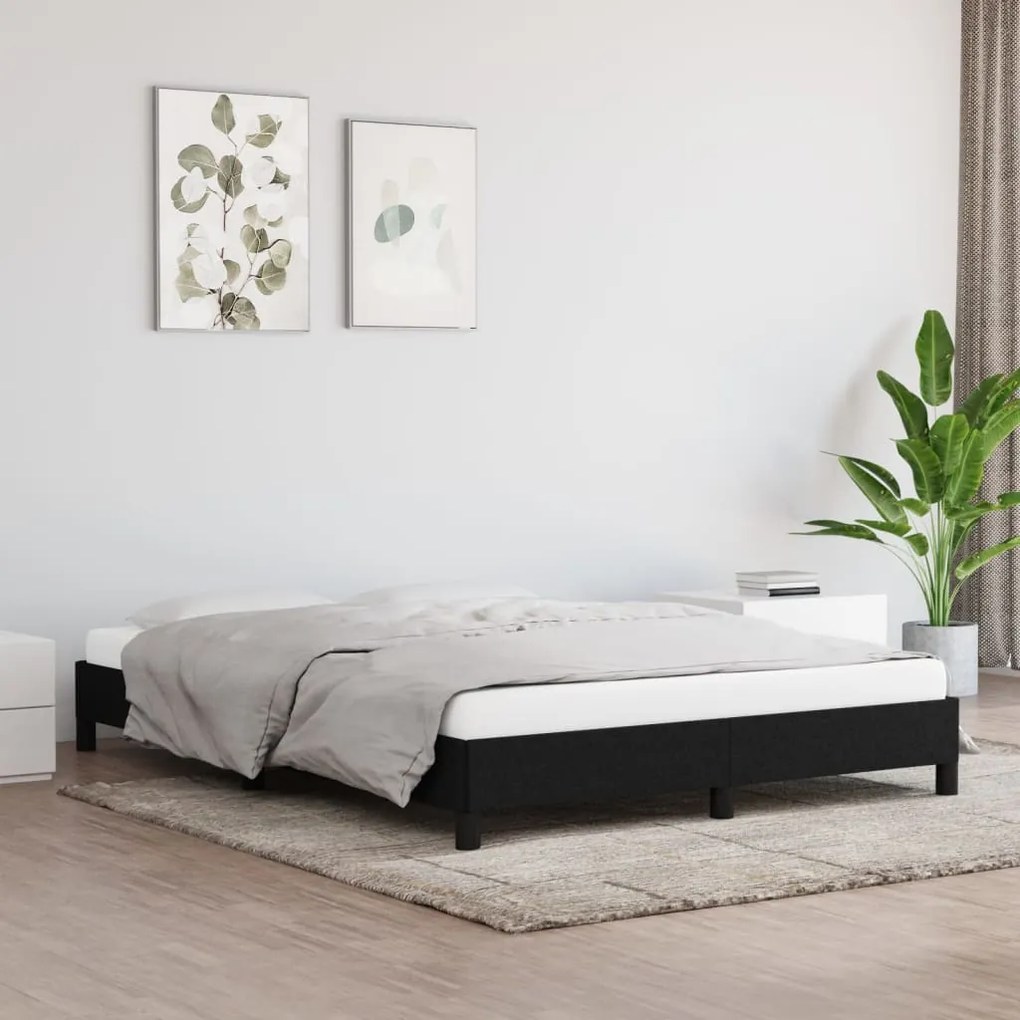 Giroletto Senza Materasso Nero 140x190 Cm İn Tessuto /