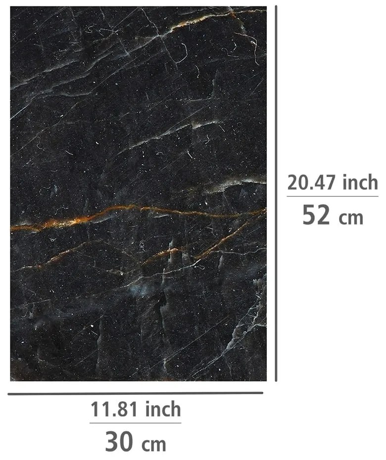 Set di copri fornelli in vetro temperato 2 pz 30x52 cm Marble – Allstar