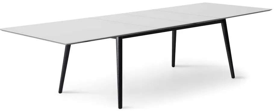 Tavolo da pranzo pieghevole bianco e nero con piano bianco 100x210 cm Meza - Hammel Furniture
