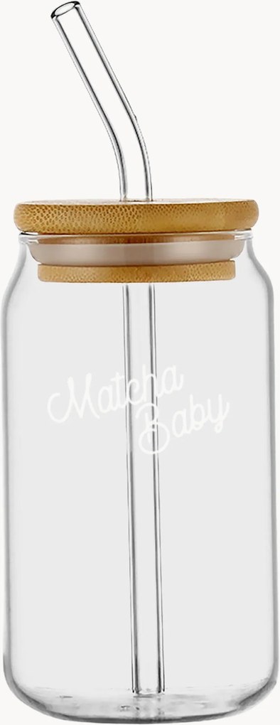 Tazza con coperchio e cannuccia Matcha Baby