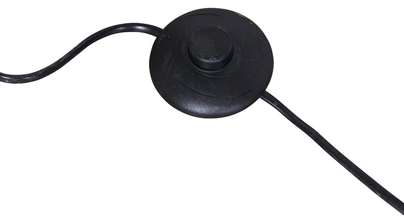 Lampada da terra ad arco moderna nera - XXL