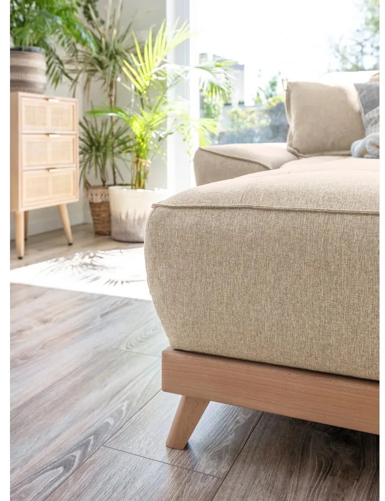 Divano letto angolare beige (variabile) Dazzling Daisy - Miuform
