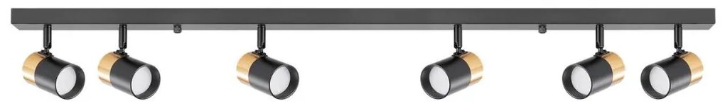 Zuma Line 2204BD-6-BK - Faretto FORI 6xGU10/50W/230V nero/oro