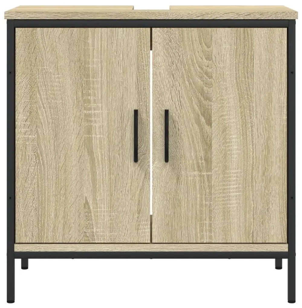 Mobile lavabo bagno rovere sonoma 60x30x60 cm legno multistrato