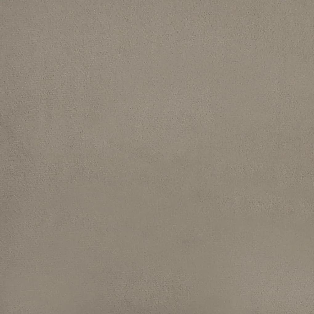 Poggiapiedi grigio chiaro 60x60x36 cm in velluto
