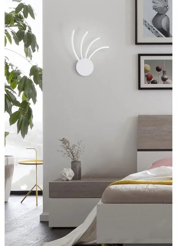 Applique LED moderno Nebulosa bianco, luce con 3 temperature di colore NOVECENTO