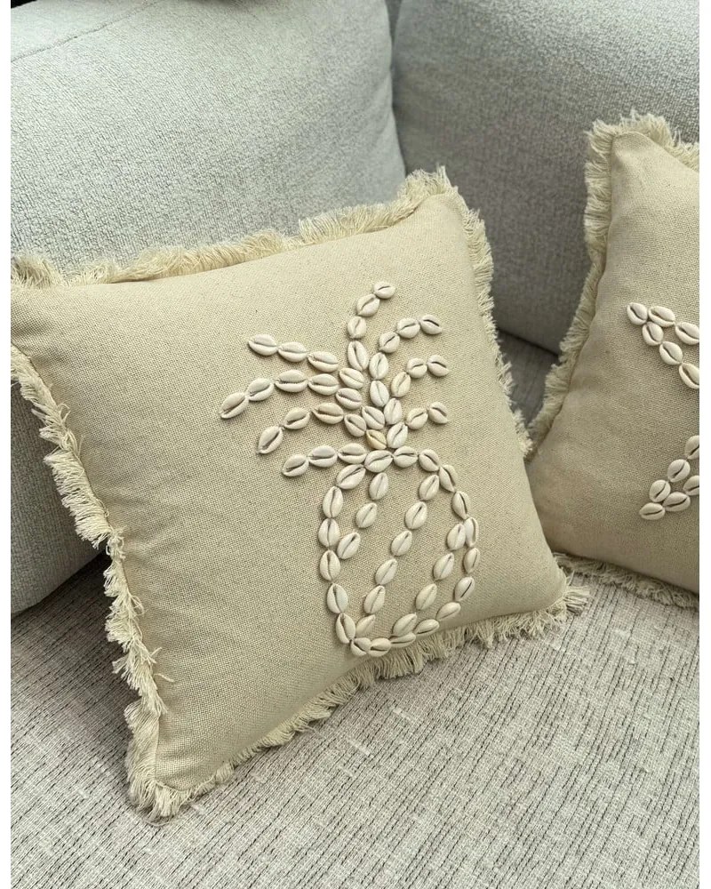 Federa decorativa in cotone 43x43 cm Seashells – Mioli Decor