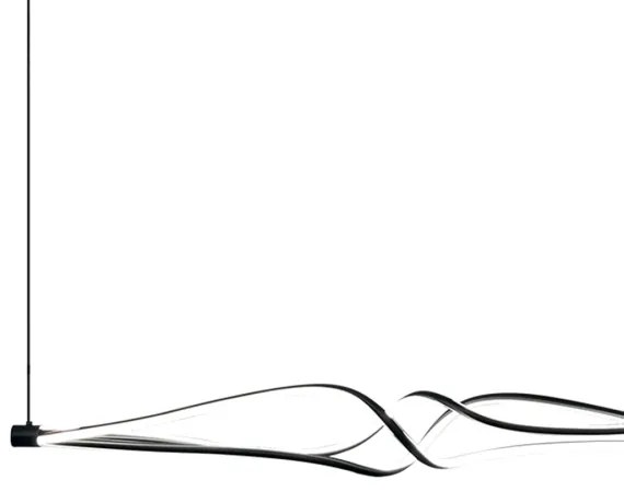Lampadario LED a sospensione con filo TWISTER LED/56W/230V nero