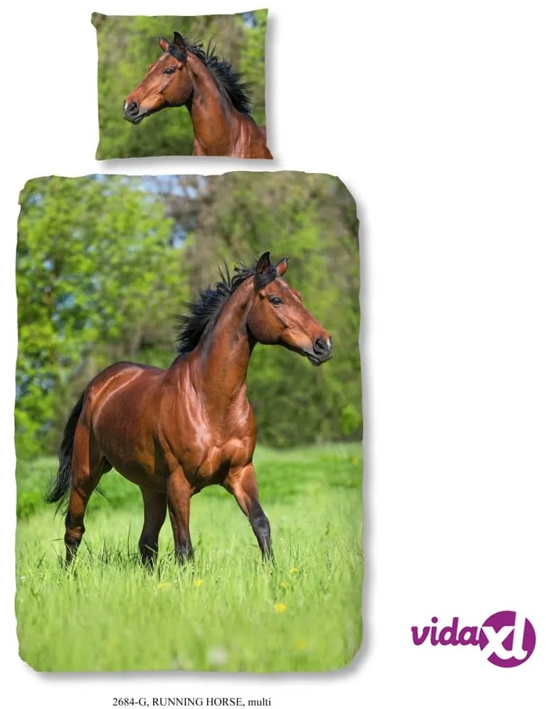 Good Morning Copripiumino per Bambini Running Horse140x200/220cm