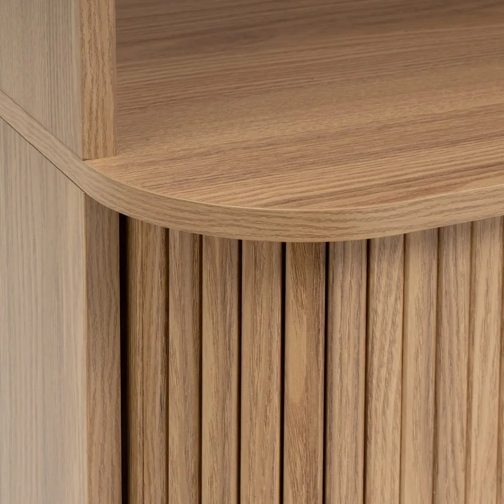 Libreria di colore naturale con effetto rovere 80x172x40 cm Elia – Casa Selección