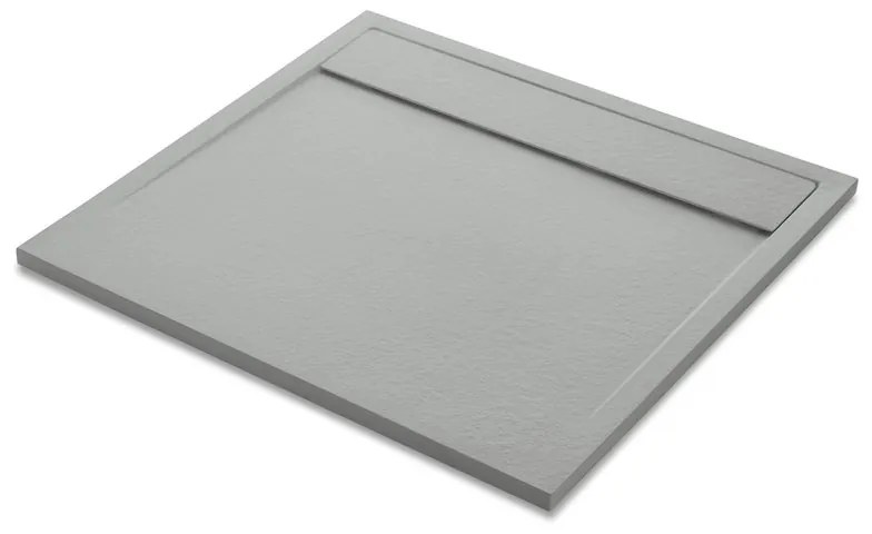 Piatto doccia SENSEA in resina Neo grigio L 100 x L 100 x H 3 cm opaco effetto pietra