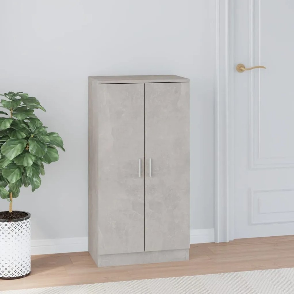 Scarpiera Grigio Cemento 55x35x108 Cm İn Legno Multistrato /