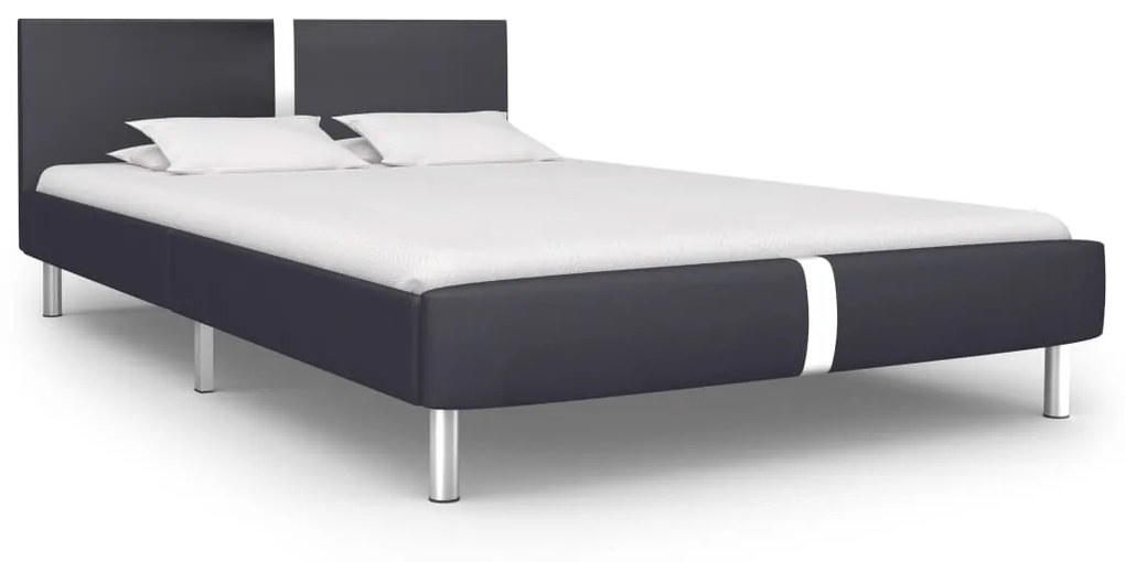 Giroletto Senza Materasso Nero İn Similpelle 135x190 Cm /