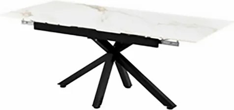 Tavolo Da Pranzo Allungabile 90x160-240 Cm Effetto Marmo Calacatta