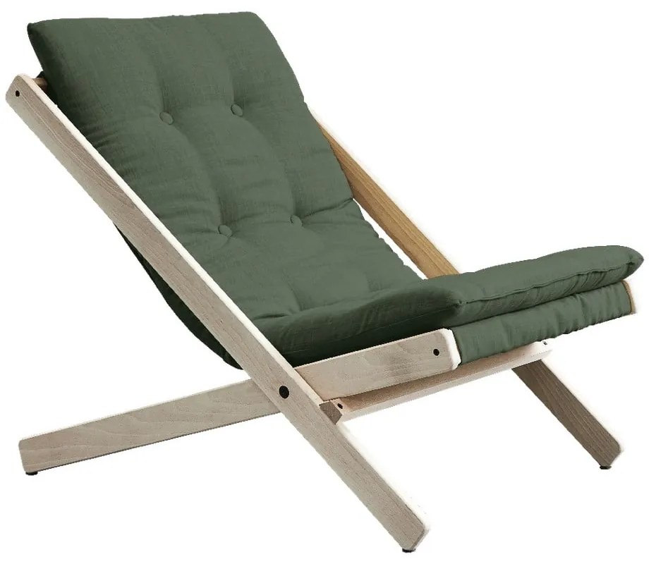 Sedia pieghevole Raw/Olive Green Boogie - Karup Design