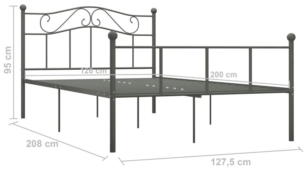 Giroletto Grigio in Metallo 120x200 cm