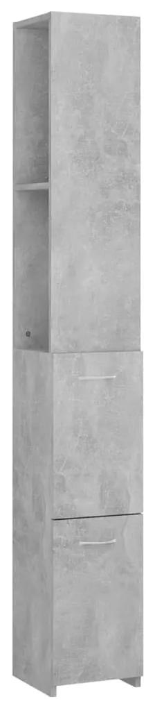 Armadio da bagno grigio cemento 25x25x170 cm in truciolato