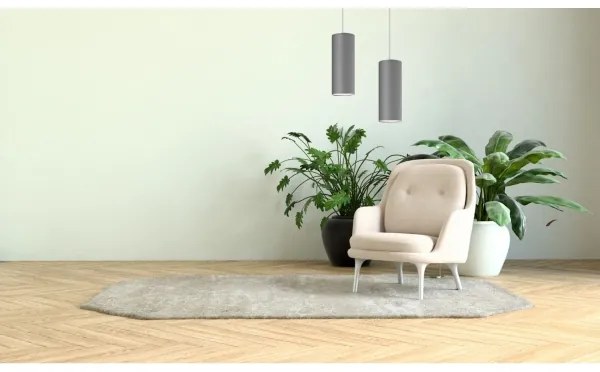 Lampadario su filo ZIK 1xE27/40W/230V grigio